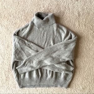 Grey Turtleneck Sweater